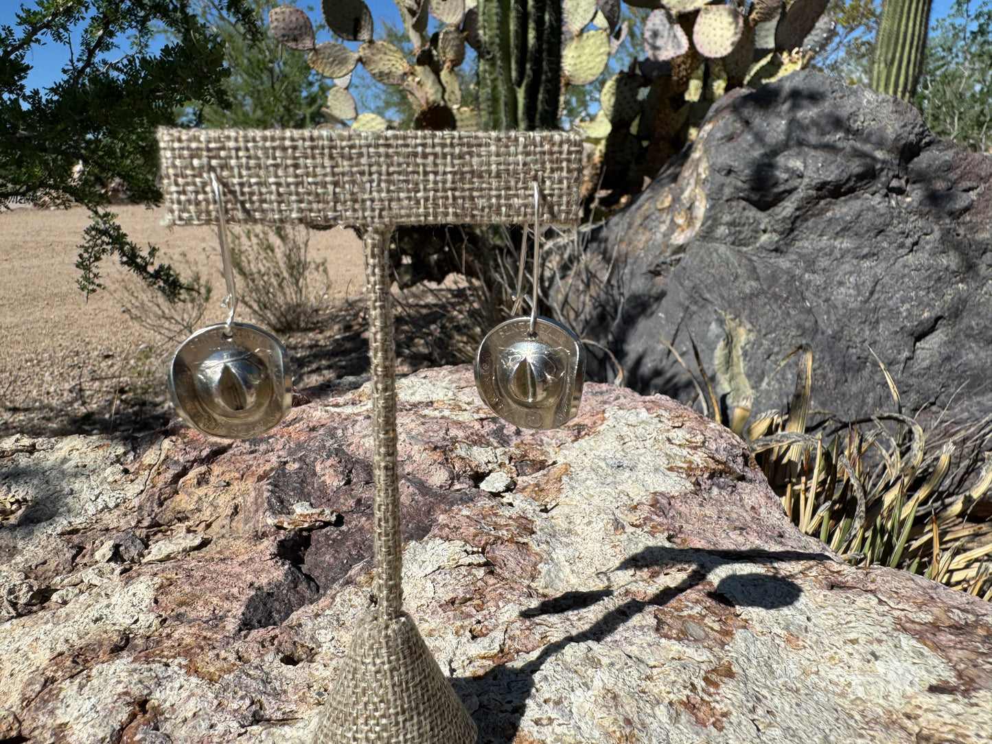 Buffalo Nickel Cowboy Hat Earrings - West Spork Mercantile