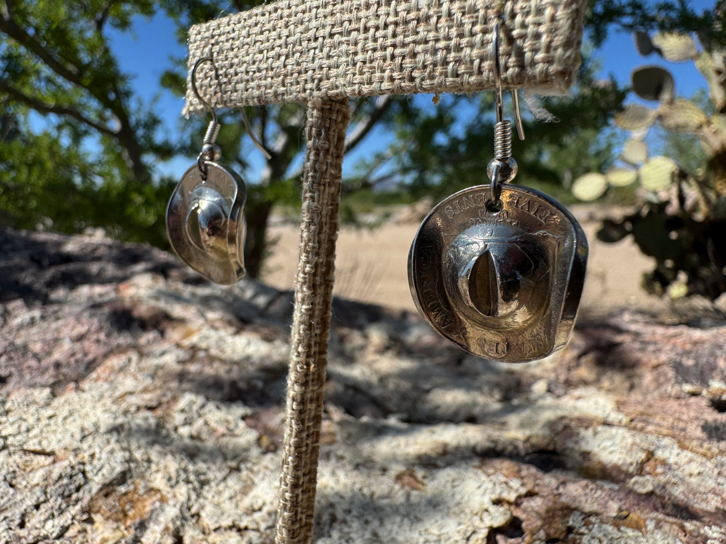 Buffalo Nickel Cowboy Hat Earrings - West Spork Mercantile
