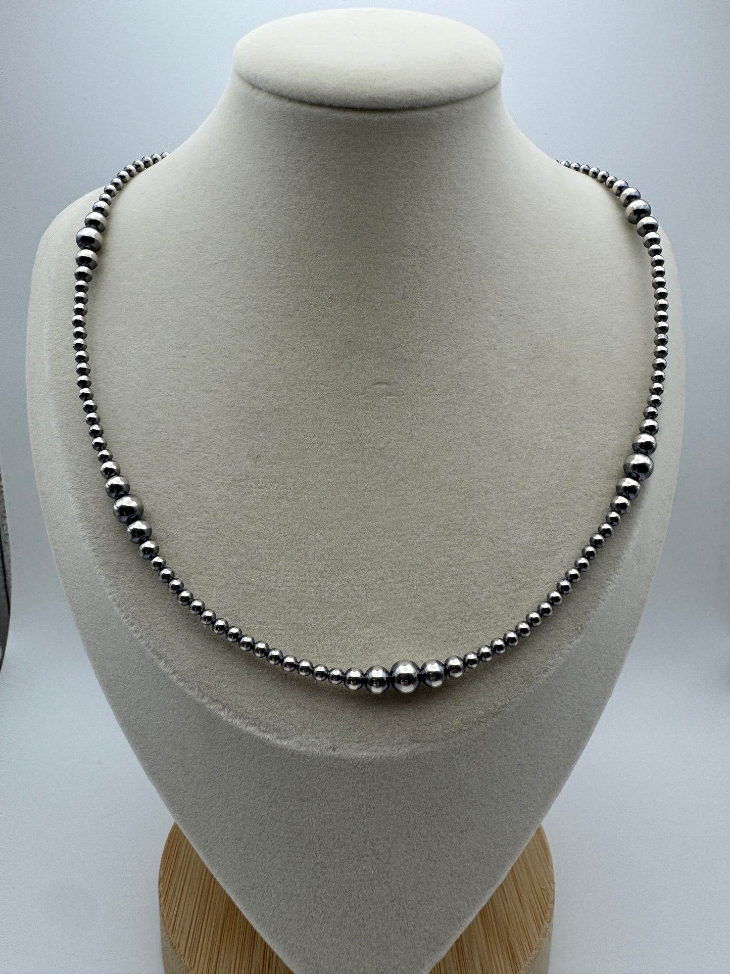 18” Sterling Silver Pearls Necklace (3–6mm) - West Spork Mercantile