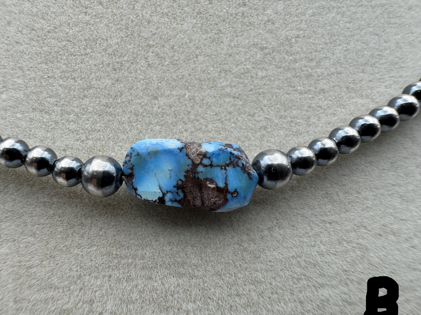 Golden Hill Turquoise and Sterling Silver Pearl Choker - West Spork Mercantile