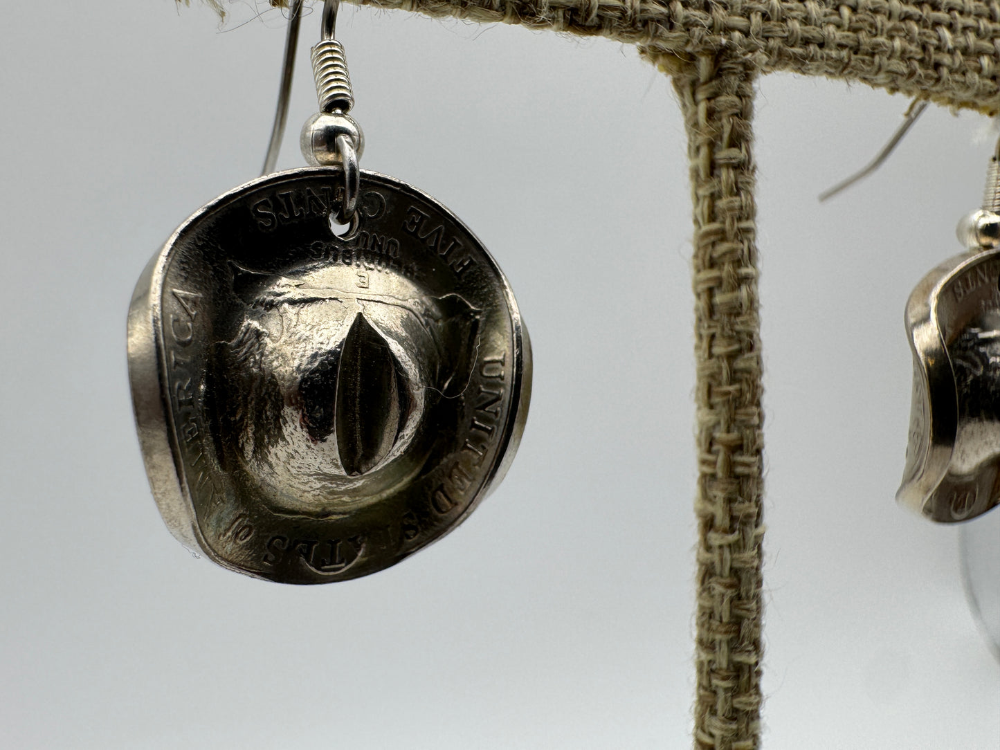 Buffalo Nickel Cowboy Hat Earrings - West Spork Mercantile