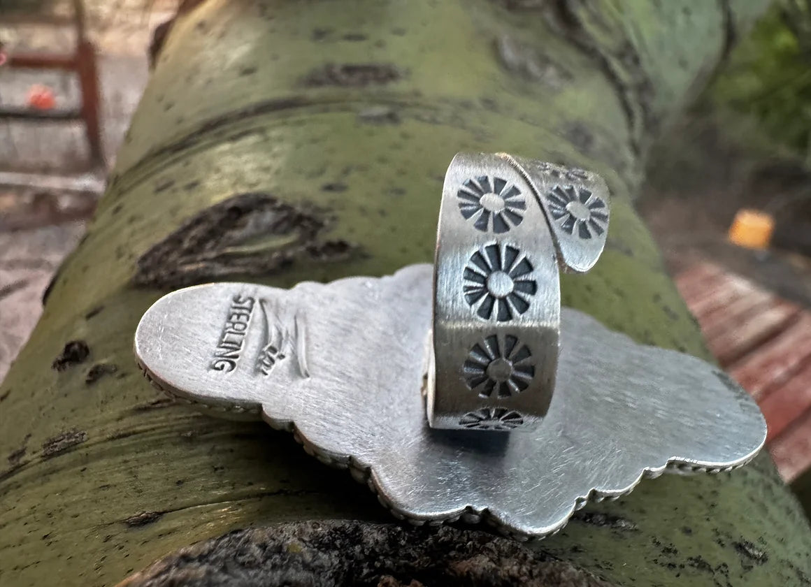 Royston and Orange Spiny Cluster Crawler Ring - West Spork Mercantile