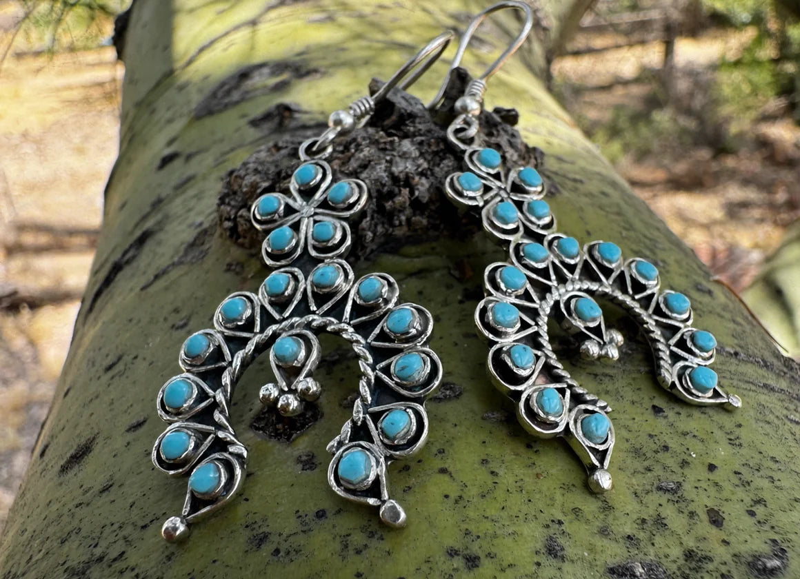 Sleeping Beauty Naja Dangle Earrings - West Spork Mercantile