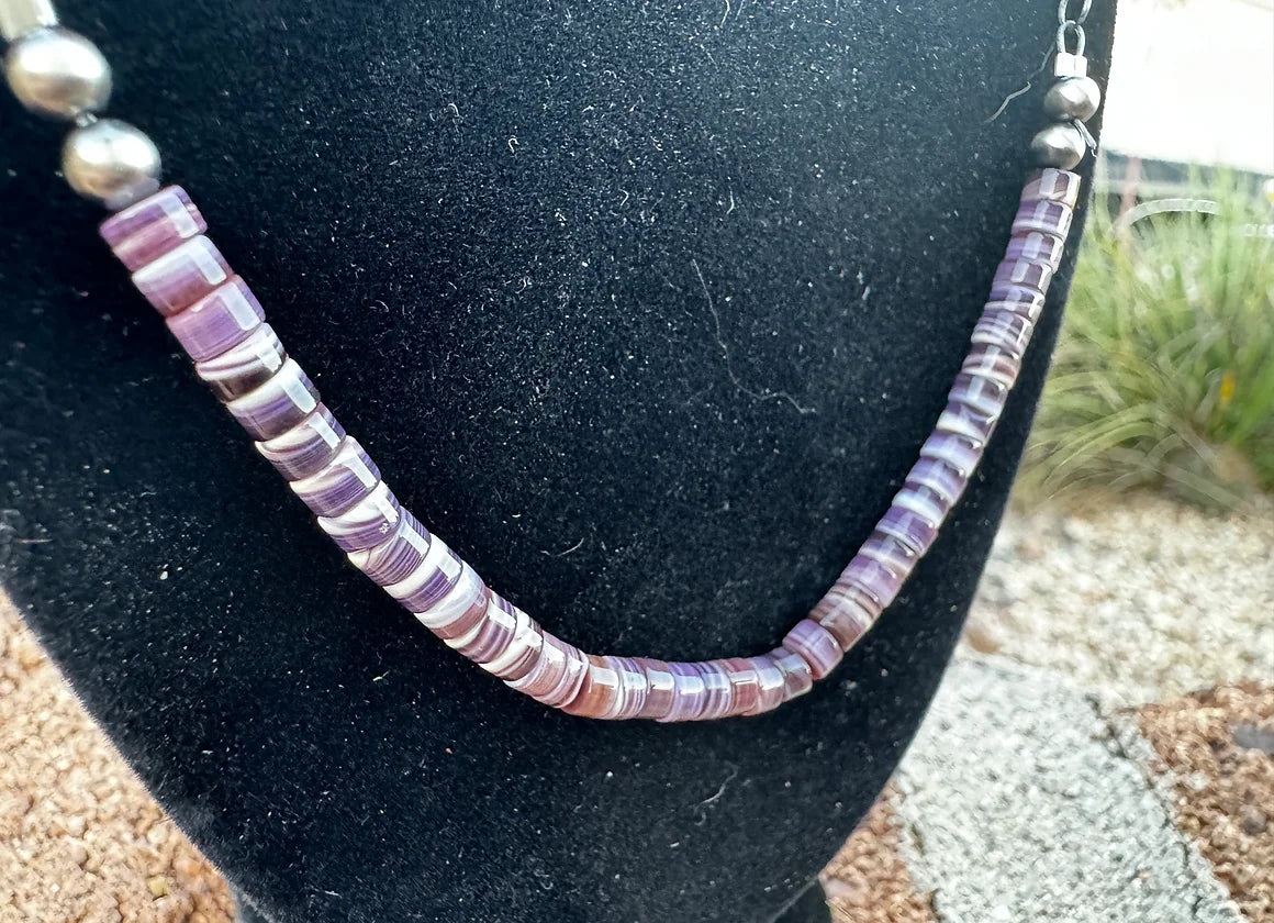 Wampum Heishi Disk Necklace - West Spork Mercantile
