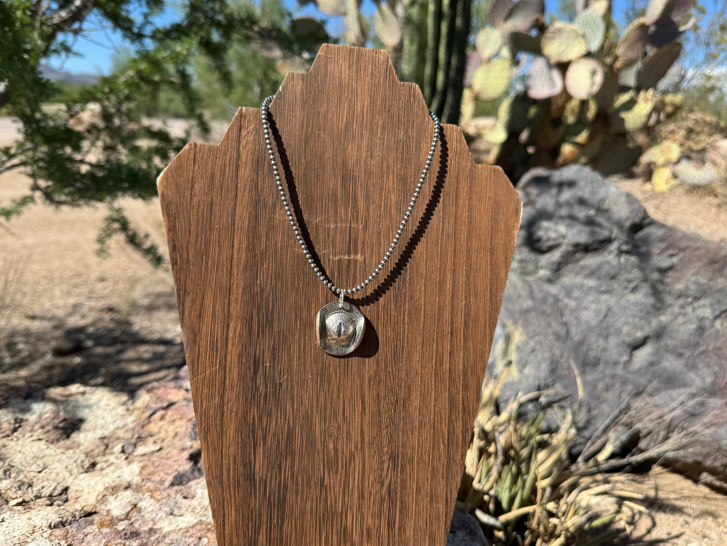 Half Dollar Cowboy Hat Pendant - West Spork Mercantile