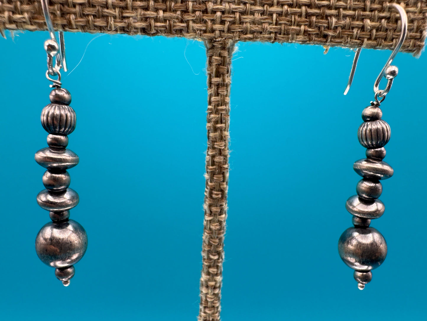 Sterling Navajo Pearl Drop Earrings – 1.25” of Classic Western Charm
