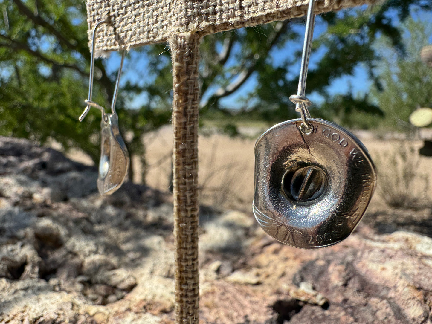 Buffalo Nickel Cowboy Hat Earrings - West Spork Mercantile