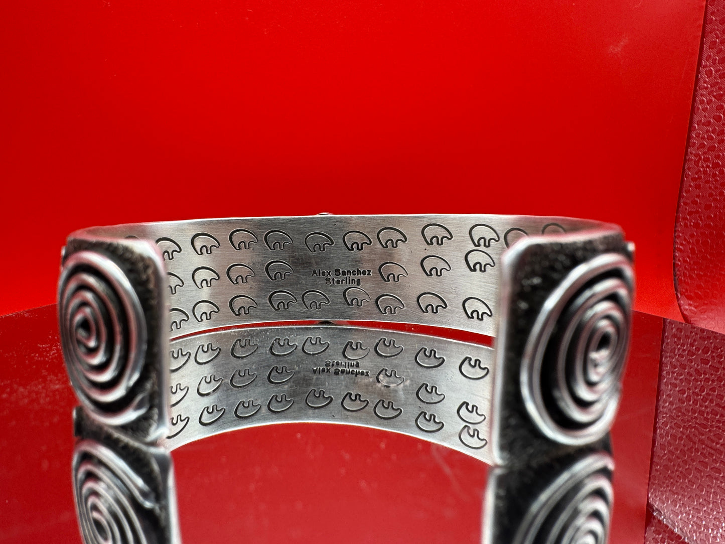 Alex Sanchez Cuff with Turquoise and Petroglyphs