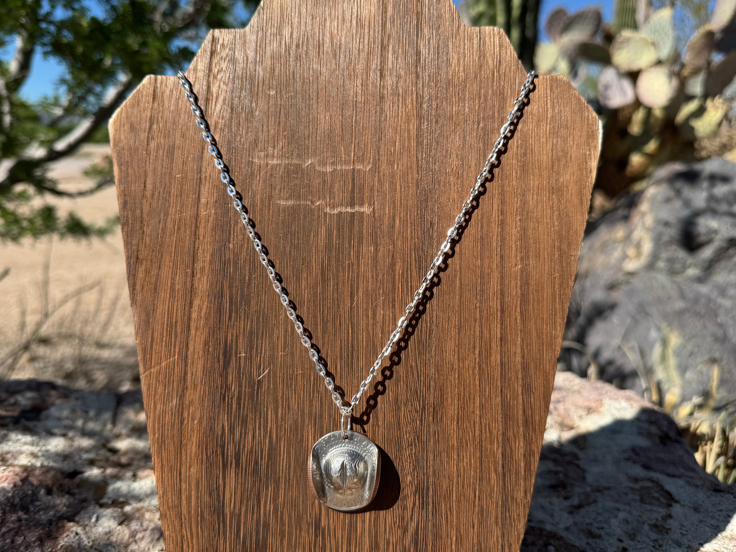 Half Dollar Cowboy Hat Pendant - West Spork Mercantile