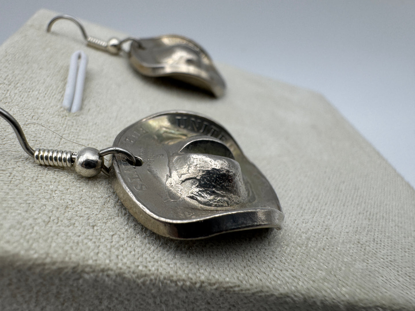 Buffalo Nickel Cowboy Hat Earrings - West Spork Mercantile