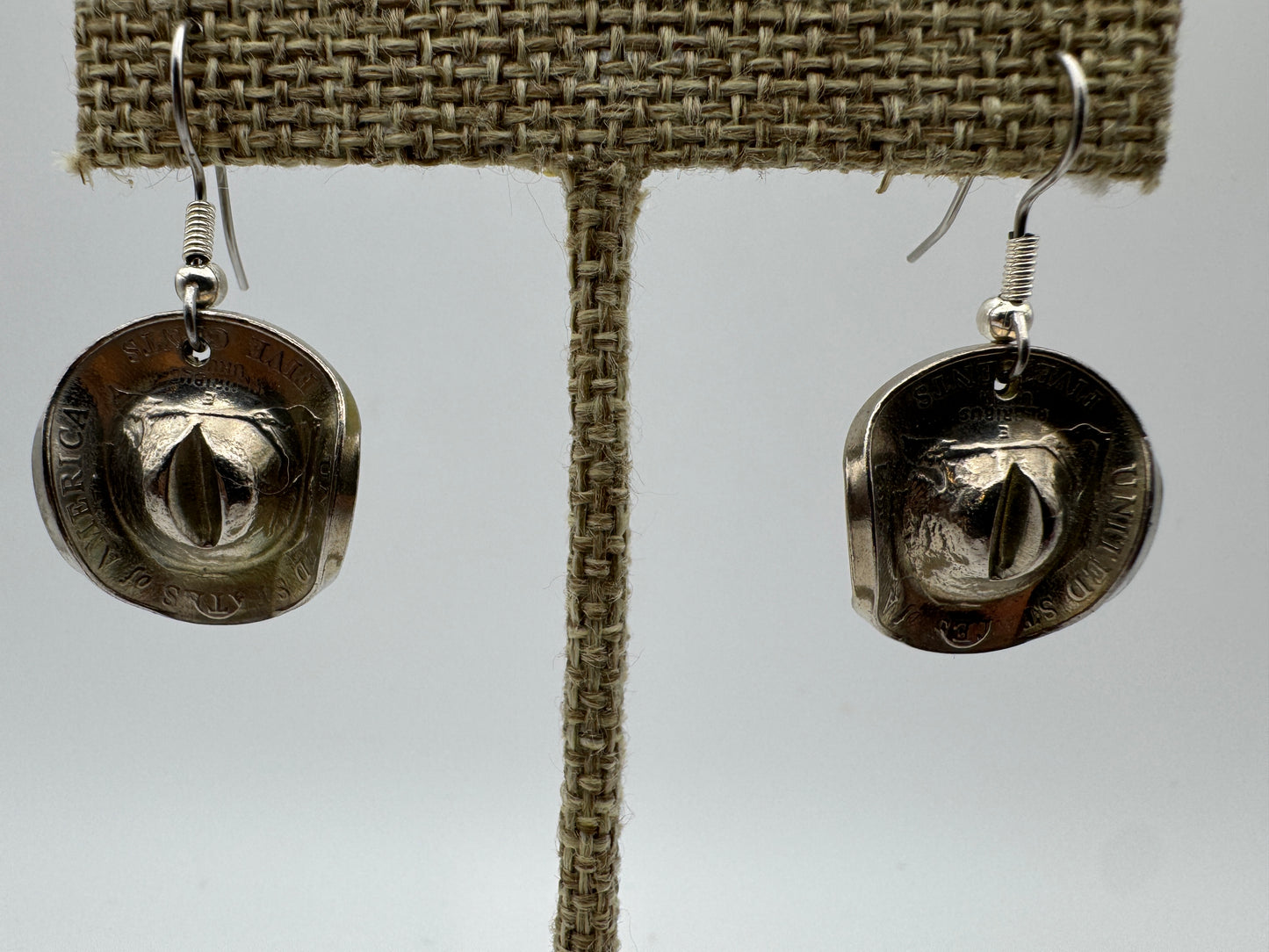 Buffalo Nickel Cowboy Hat Earrings - West Spork Mercantile