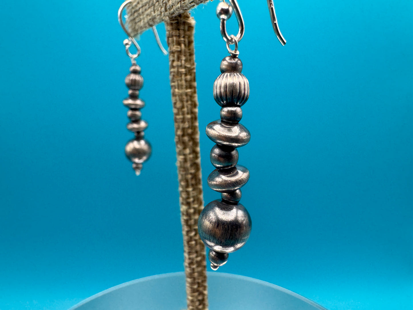 Sterling Navajo Pearl Drop Earrings – 1.25” of Classic Western Charm