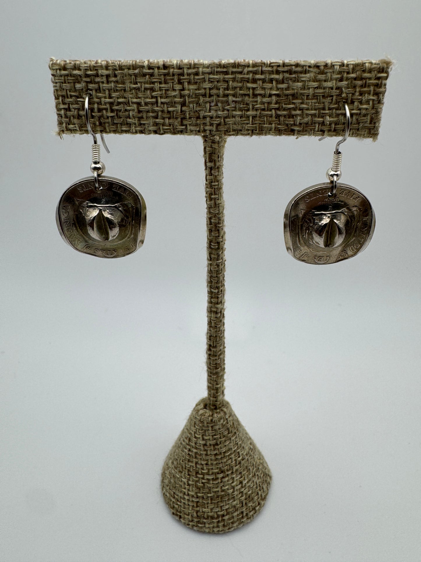 Buffalo Nickel Cowboy Hat Earrings - West Spork Mercantile