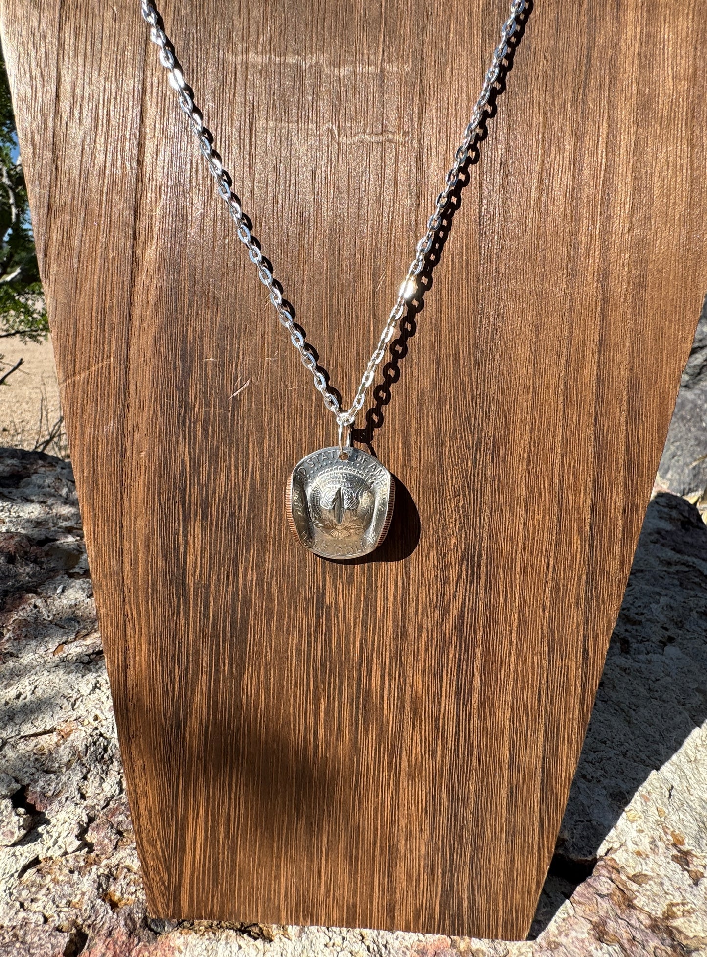 Half Dollar Cowboy Hat Pendant - West Spork Mercantile