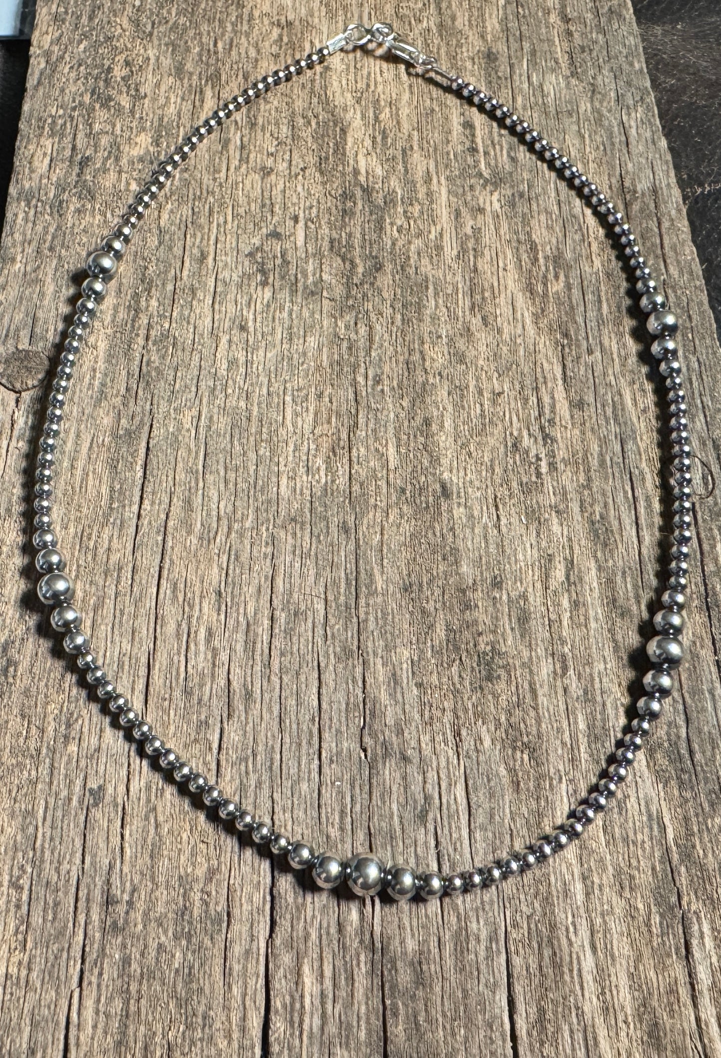 18” Graduated Silver Pearl Necklace (3-6 mm) - West Spork Mercantile