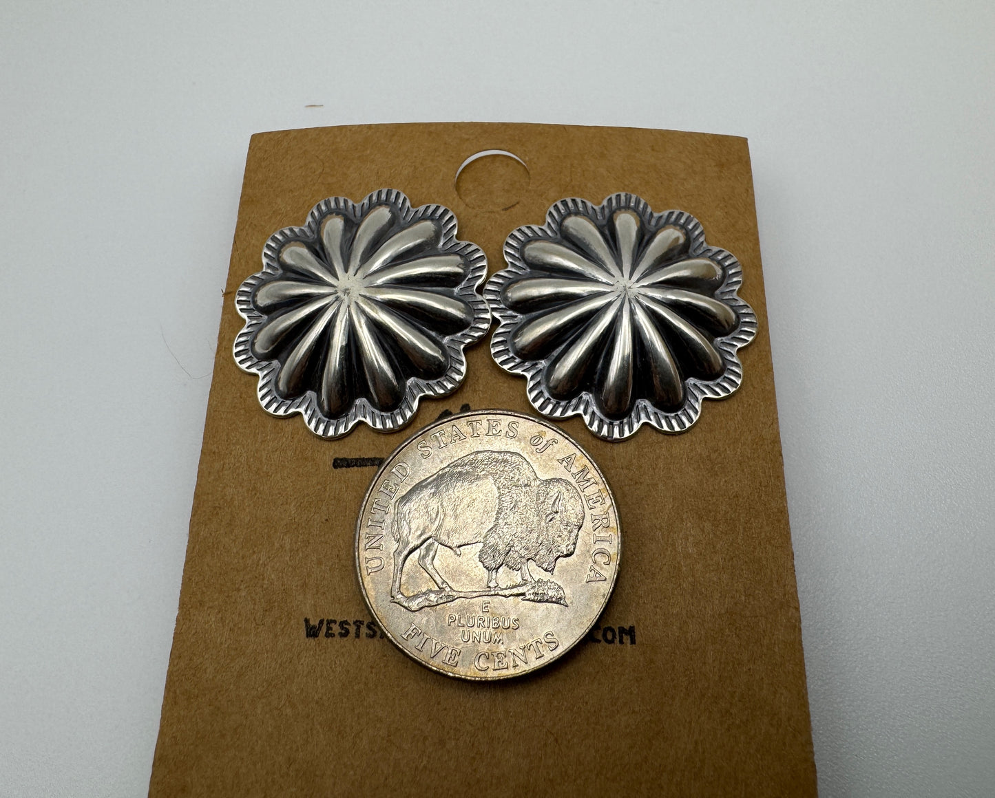 Round Sterling Concho Studs - West Spork Mercantile