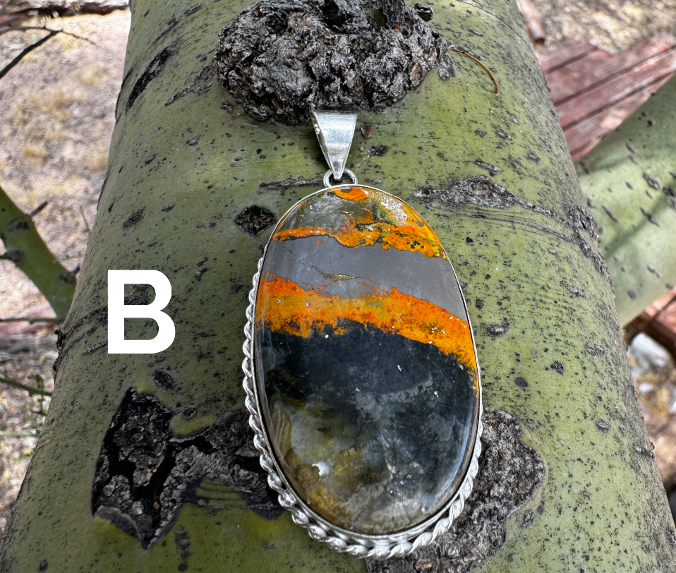 Bumblebee Jasper Pendant - West Spork Mercantile