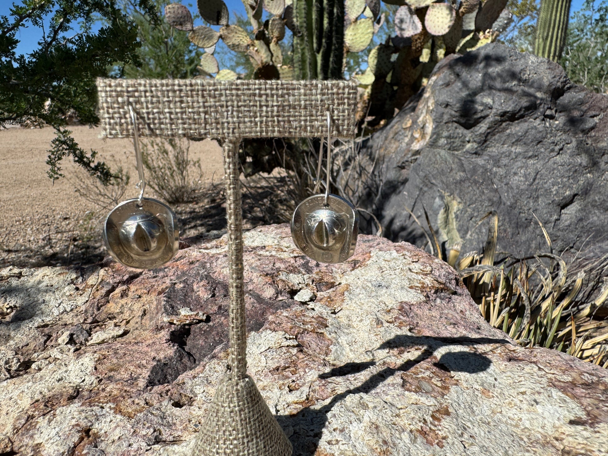 Buffalo Nickel Cowboy Hat Earrings - West Spork Mercantile