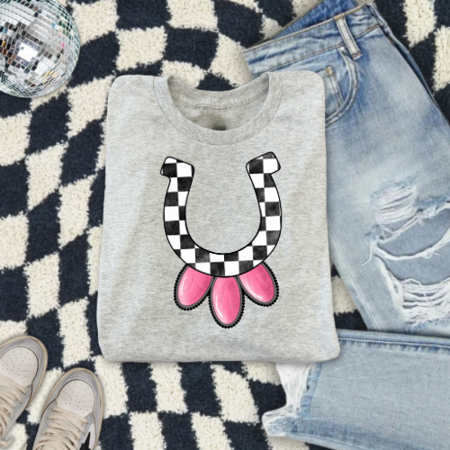 pink horseshoe sublimation T-shirt