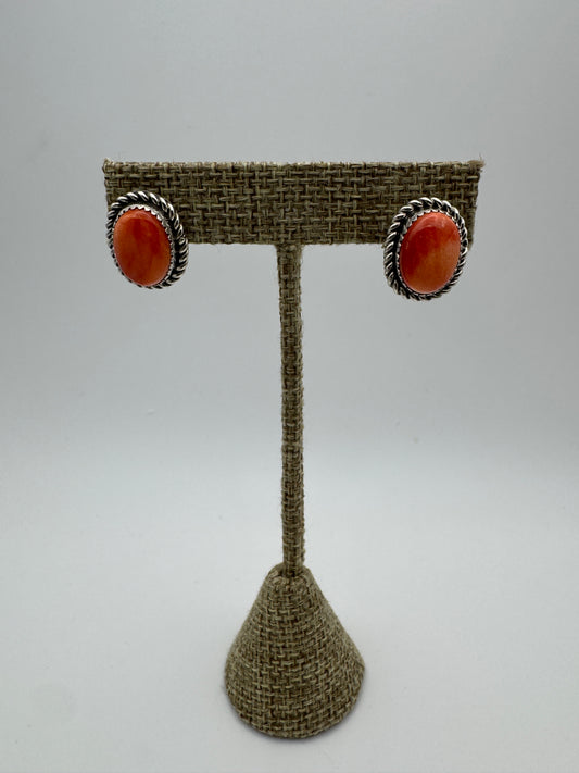 Orange spiny studs - West Spork Mercantile