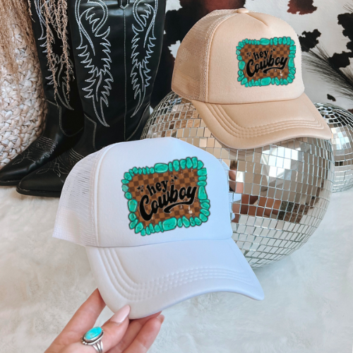 Hey cowboy western trucker hat - West Spork Mercantile