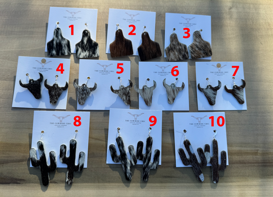 Cowhide Earrings image 0