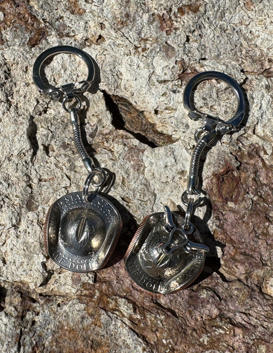 Half Dollar Cowboy Hat Keychain - West Spork Mercantile