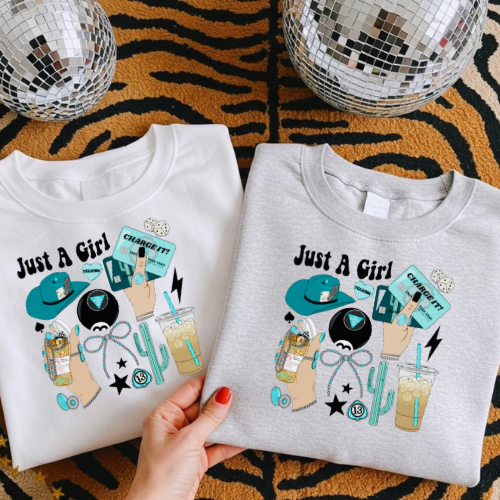 Western just a girl sublimation T-shirt