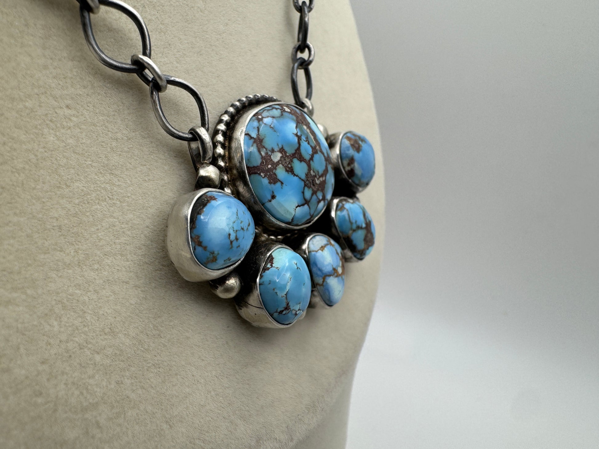 Golden Hills Turquoise Cluster Necklace - West Spork Mercantile