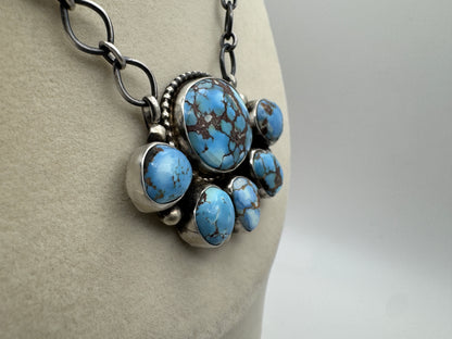 Golden Hills Turquoise Cluster Necklace - West Spork Mercantile