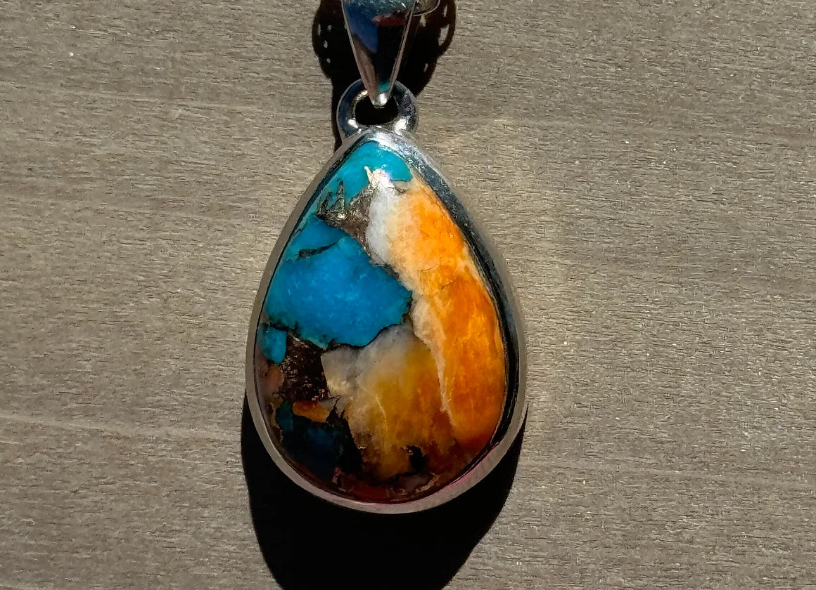Spiny Oyster Arizona Turquoise Pendant - West Spork Mercantile