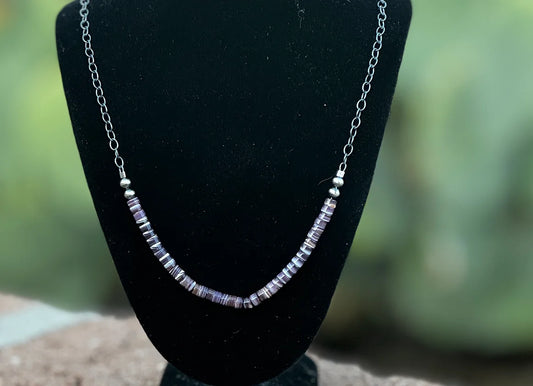 Wampum Heishi Disk Necklace - West Spork Mercantile