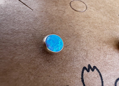 Blue Spider Opal Studs - West Spork Mercantile