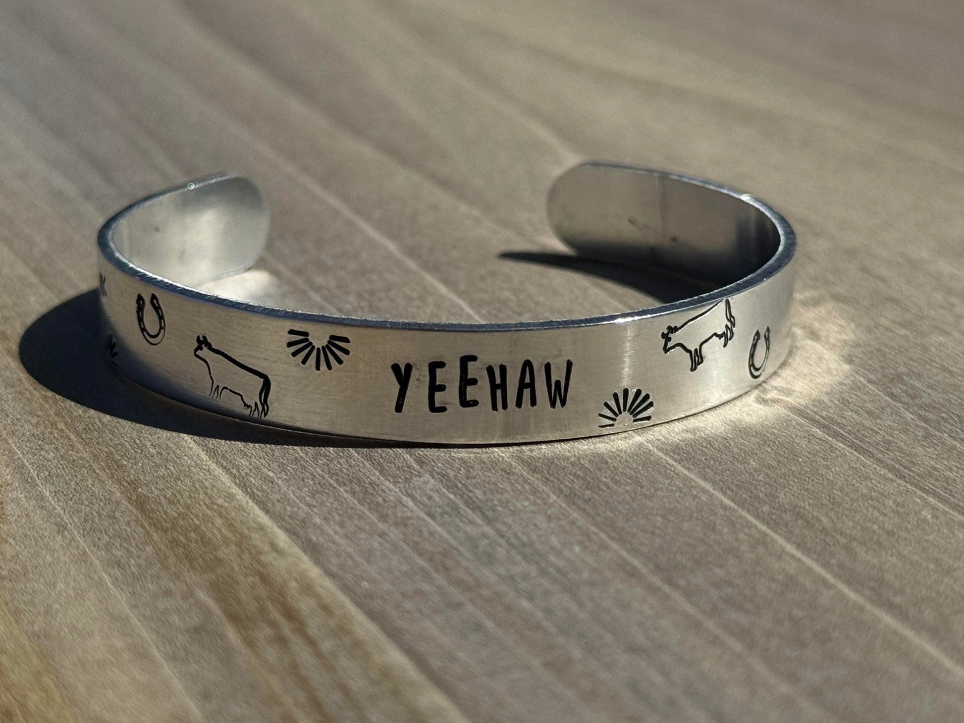 Aluminium Stamped Cuffs - West Spork Mercantile