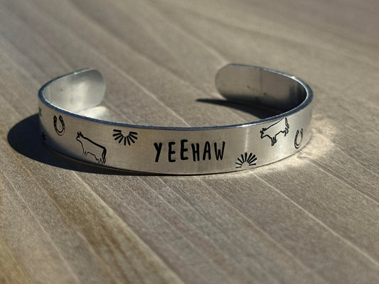 Aluminium Stamped Cuffs - West Spork Mercantile