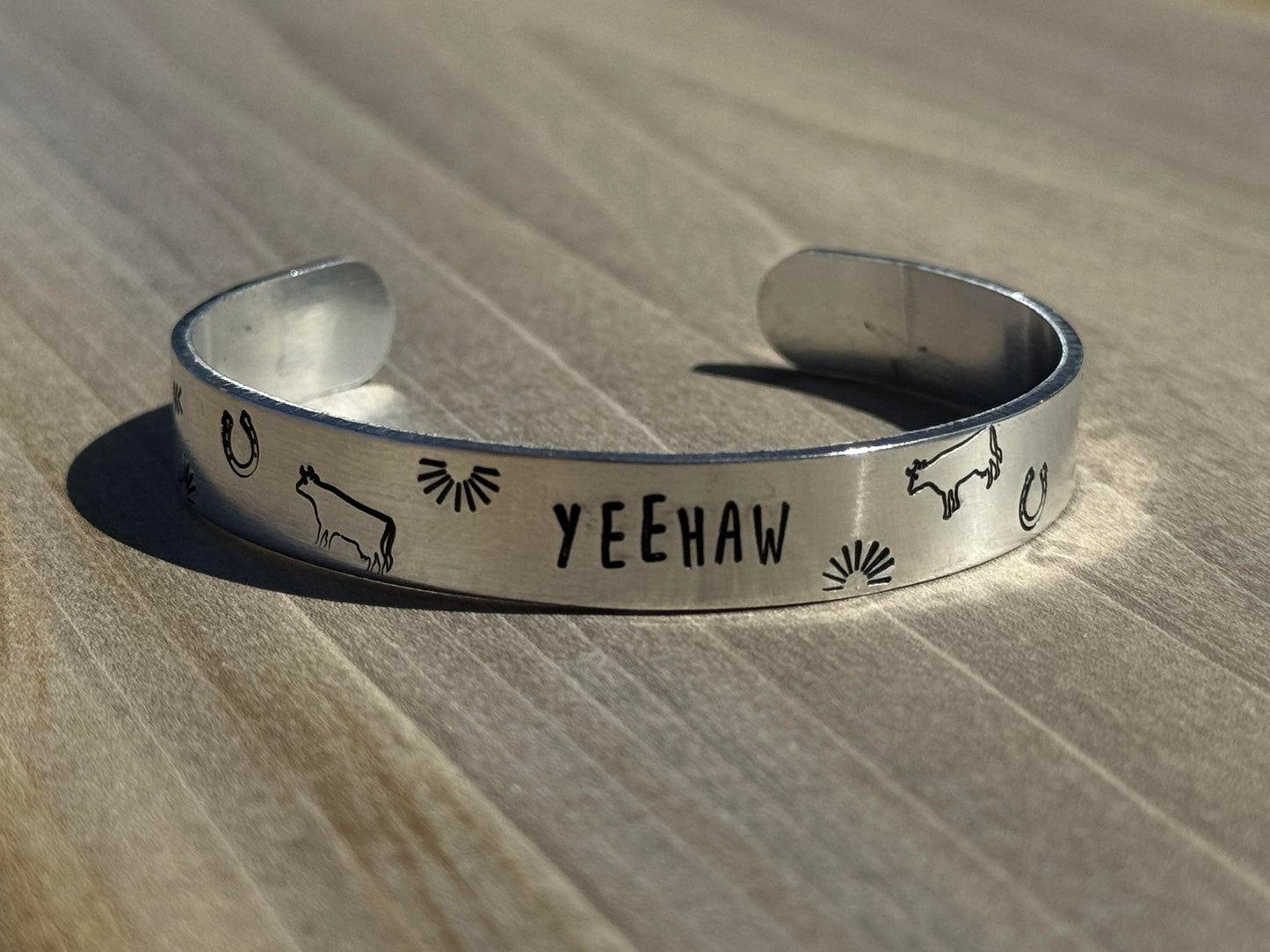 Aluminium Stamped Cuffs - West Spork Mercantile