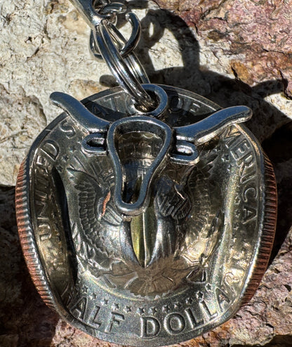 Half Dollar Cowboy Hat Keychain - West Spork Mercantile