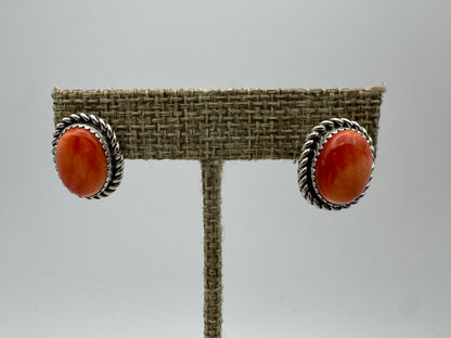 Orange spiny studs - West Spork Mercantile