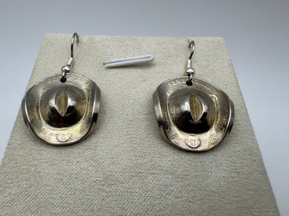 Buffalo Nickel Cowboy Hat Earrings - West Spork Mercantile