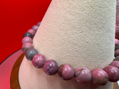6mm A-grade Rhodonite Stretch Bracelet - West Spork Mercantile