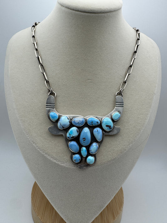 Golden Hills Turquoise Steer Necklace - West Spork Mercantile