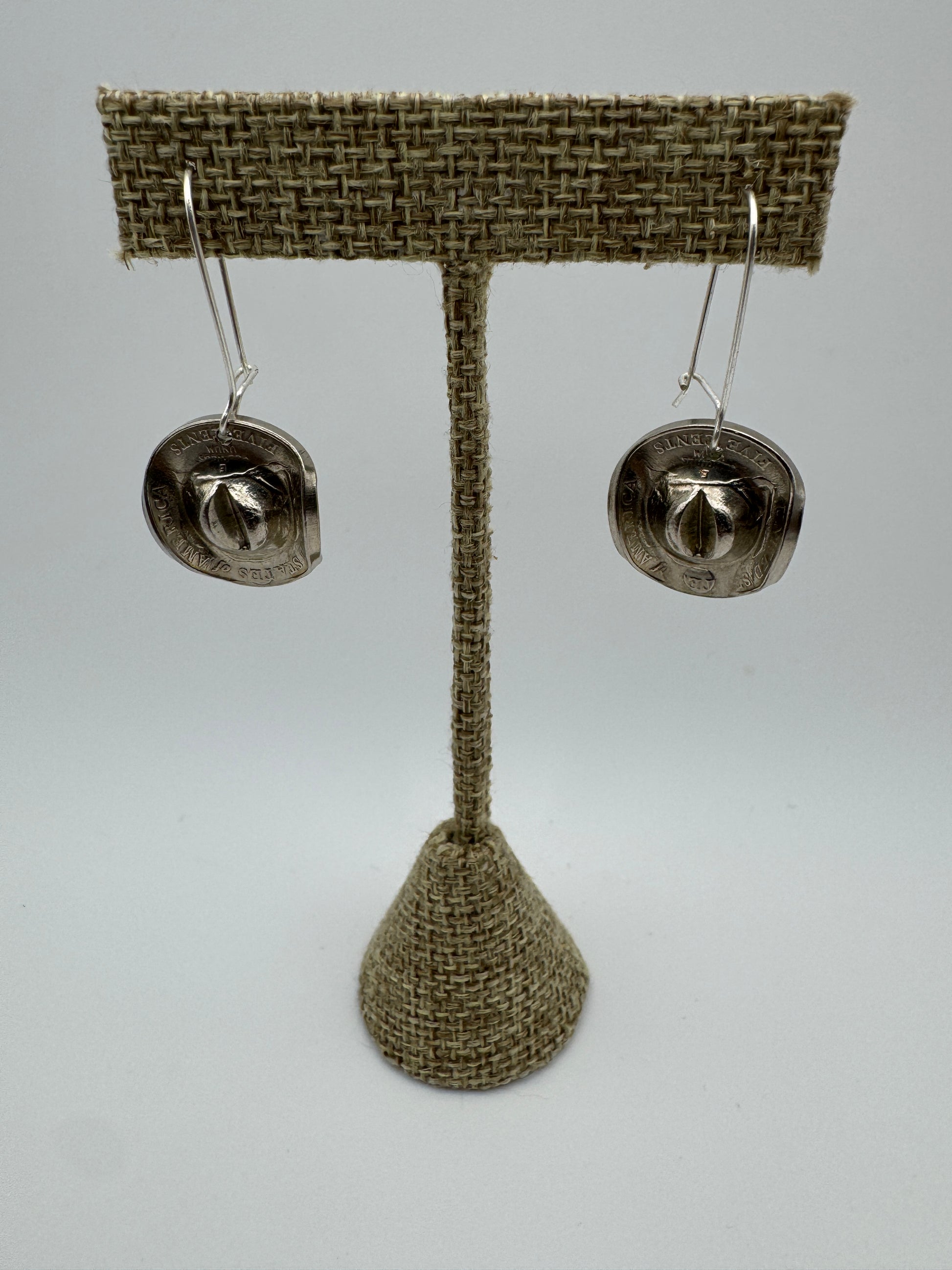 Buffalo Nickel Cowboy Hat Earrings - West Spork Mercantile