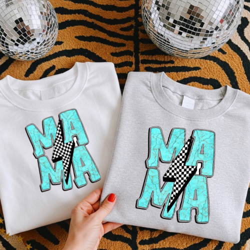 Turquoise MAMA sublimation T-shirt