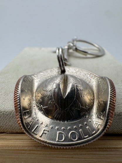 Half Dollar Cowboy Hat Keychain - West Spork Mercantile