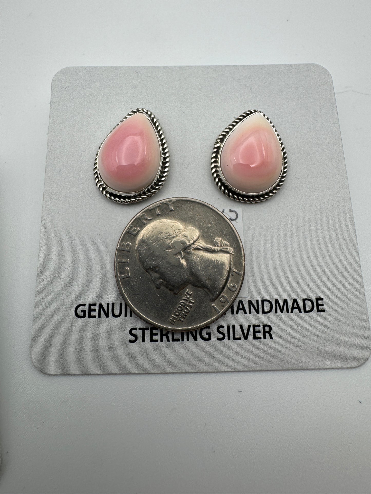 Pink conch studs - West Spork Mercantile