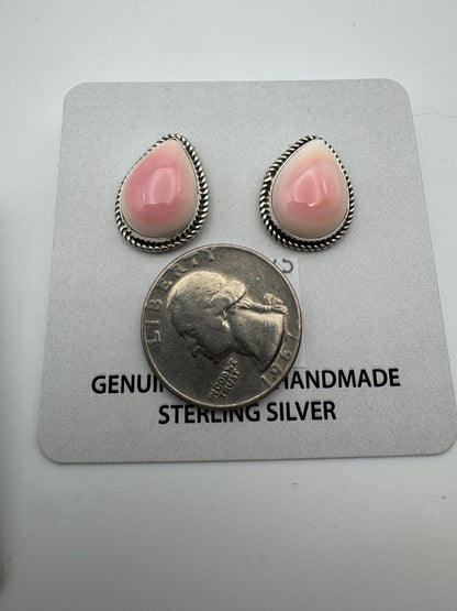 Pink conch studs - West Spork Mercantile