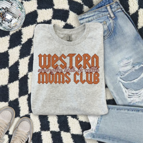 Western moms club sublimation T-shirt