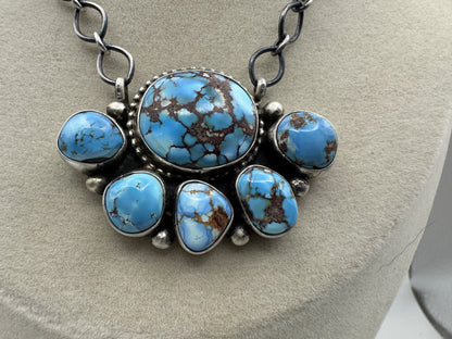 Golden Hills Turquoise Cluster Necklace - West Spork Mercantile