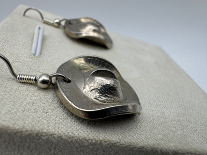 Buffalo Nickel Cowboy Hat Earrings - West Spork Mercantile