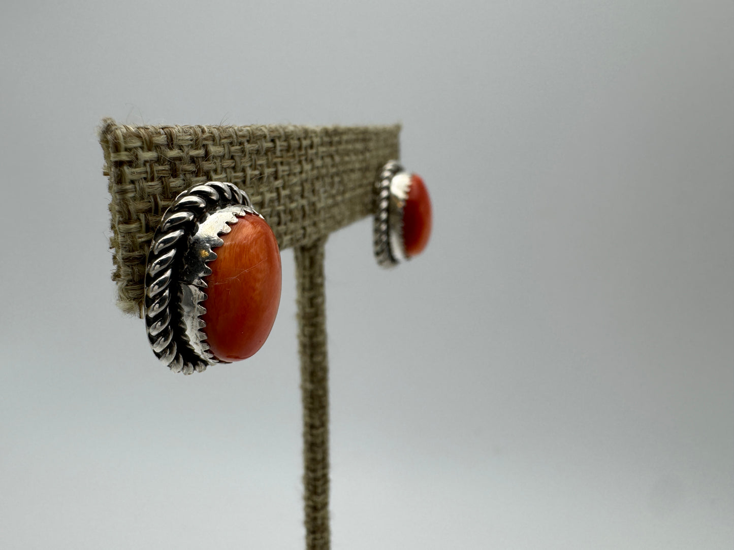 Orange spiny studs - West Spork Mercantile